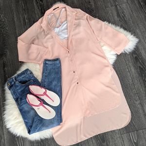 👕BOOHOO - Pink Midi Duster